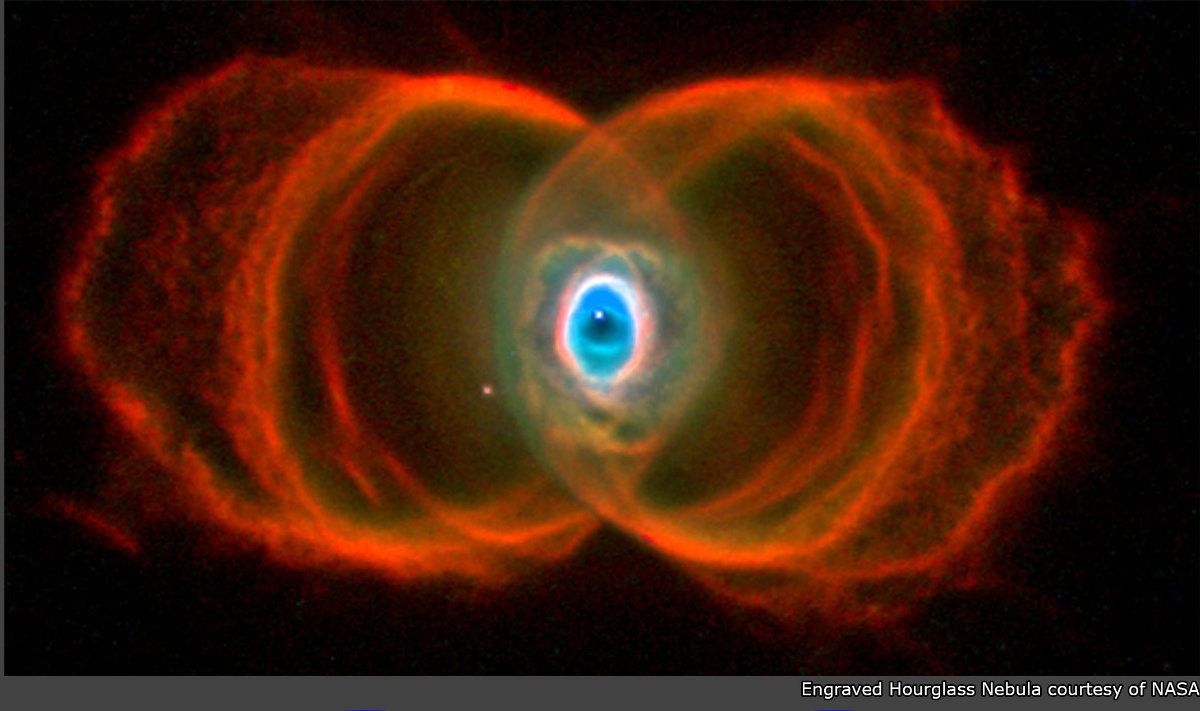 hourglass nebula by nasa