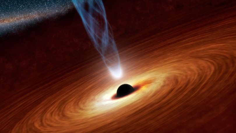 artist's depiction of a black hole