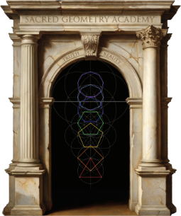 sacred geometry academy logo of classical arch