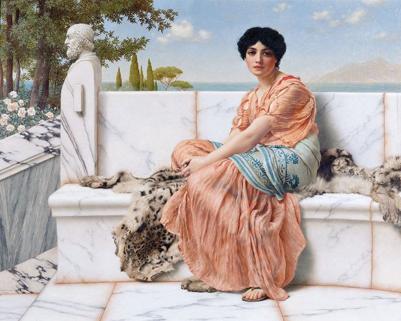 John William Godward painted "In the Days of Sappho" in 1904