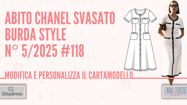 abito chanel burda style - sara poiese academy - cartamodello abito chanel - corso online