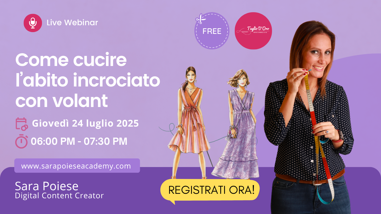 Sara Poiese webinar - Cucilandia Bologna - consigli su macchina per cucire