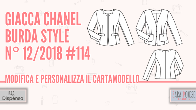 giacca chanel burda style - sara poiese academy - cartamodello giacca chanel - corso online