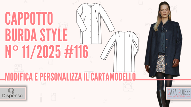 cappotto burda style - sara poiese academy - cartamodello cappotto - corso online