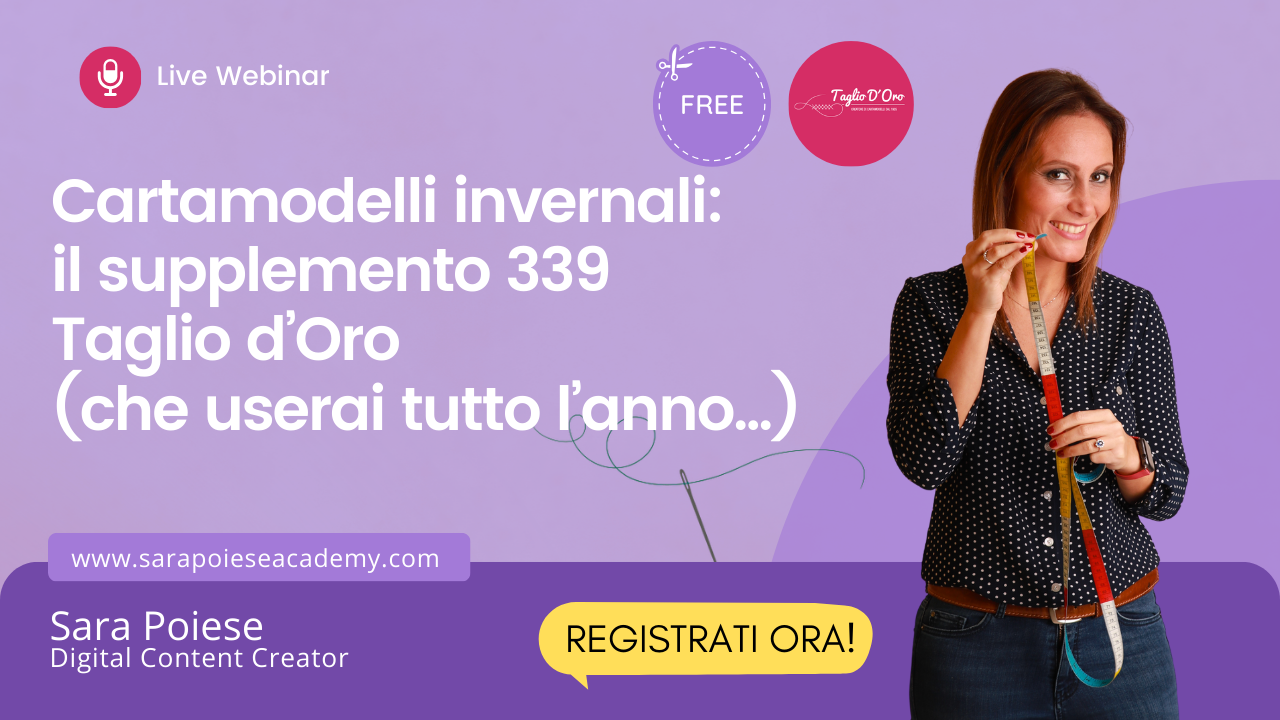 Sara Poiese webinar - tagliodoro - sara poiese academy