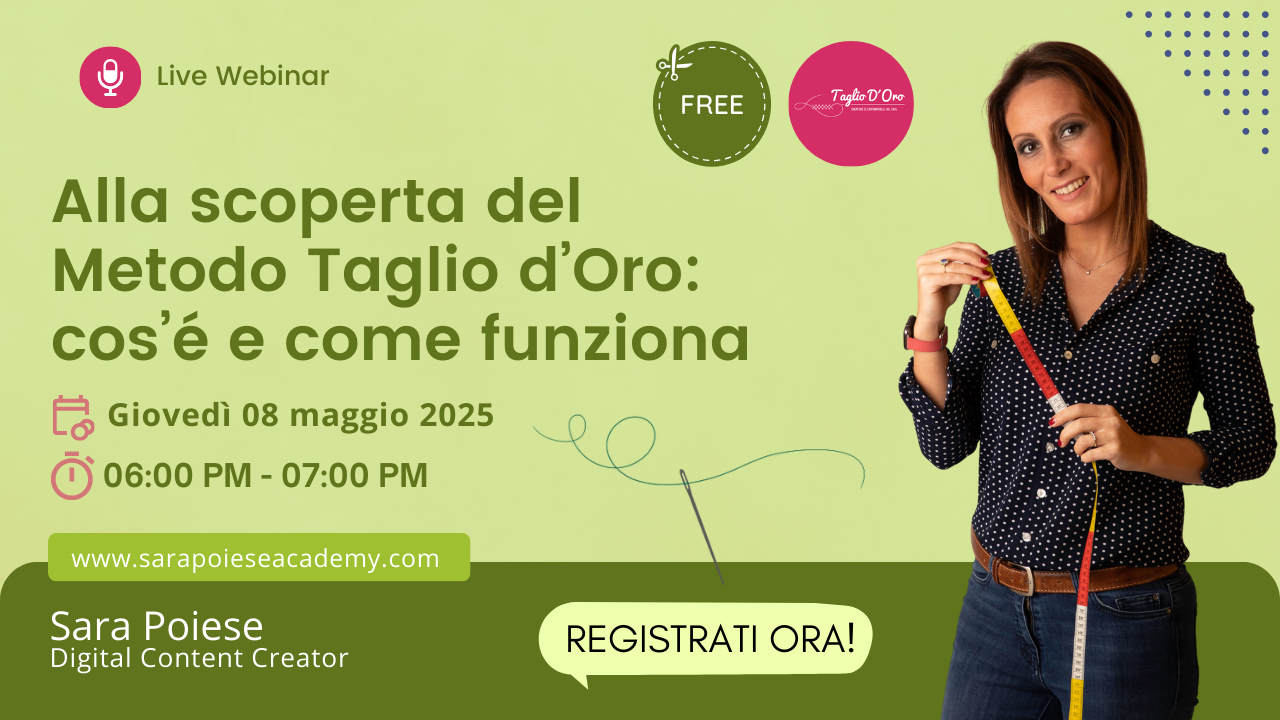 sara poiese webinar - taglio d'oro - sara poiese taglio d'oro