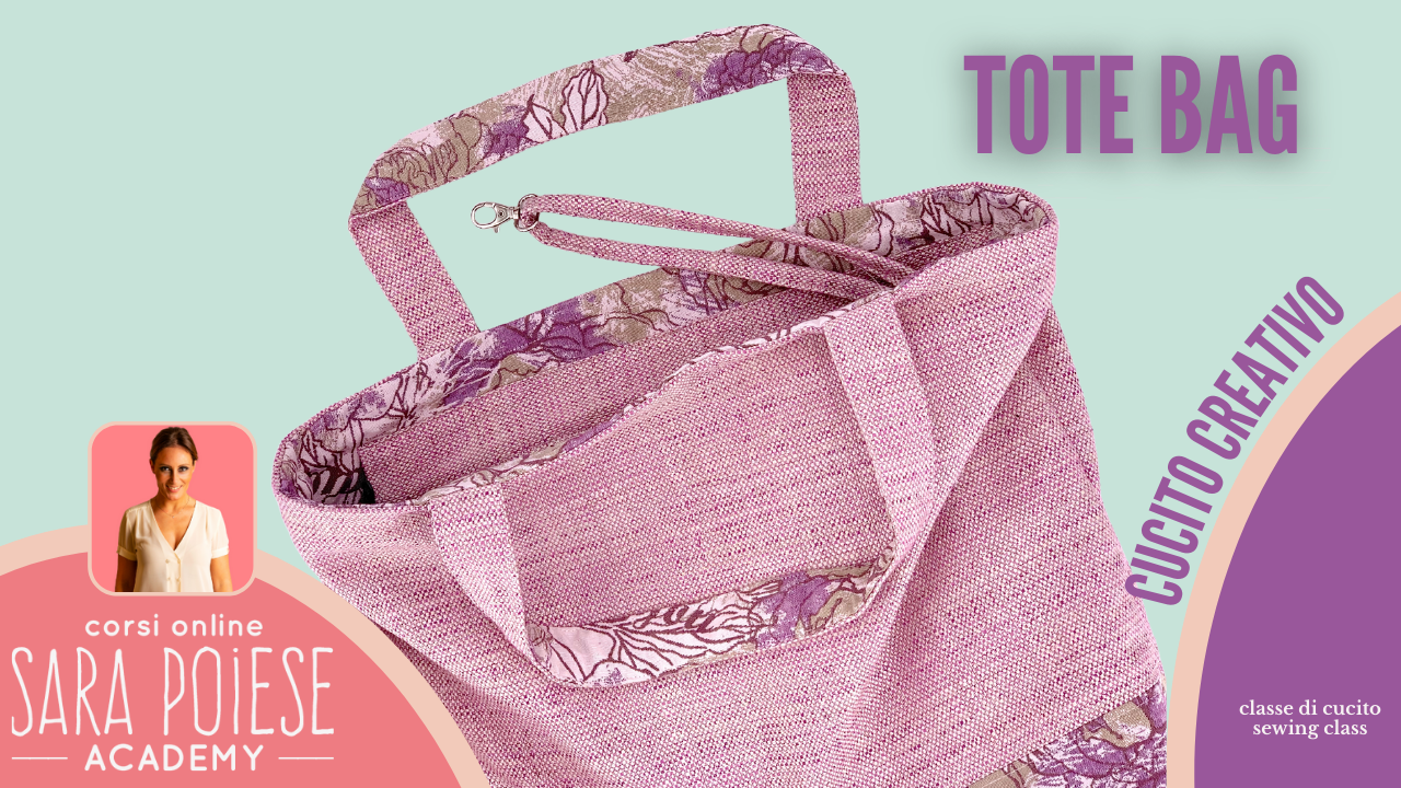 cucire la tote bag - come confezionare la tote bag - fare la tote bag - tutorial online