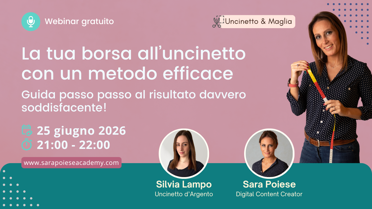 Sara Poiese webinar - Cucilandia bologna - sara poiese academy