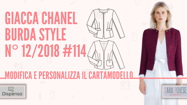 giacca chanel burda style - sara poiese academy - cartamodello giacca chanel - corso online