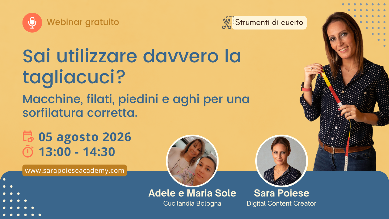 Sara Poiese webinar - uncinetto d'argento - sara poiese academy