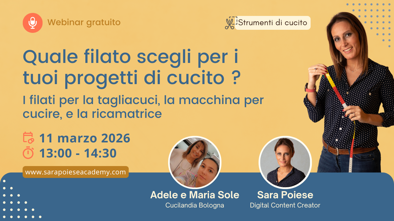Sara Poiese webinar - uncinetto d'argento - sara poiese academy