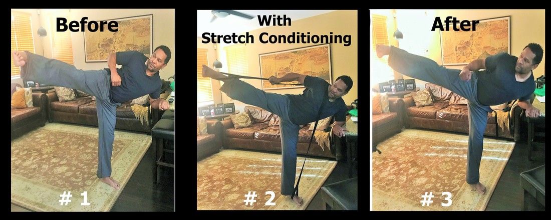 Former NFL Player increases flexibility & range of motion performing side-kick