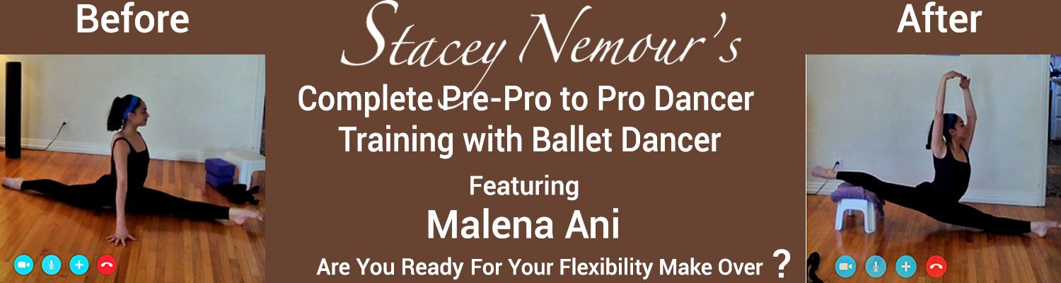 "Complete Pre-Pro to Pro Dancer Flexibility Training" Ballet dancer immediately improves splits into over-splits