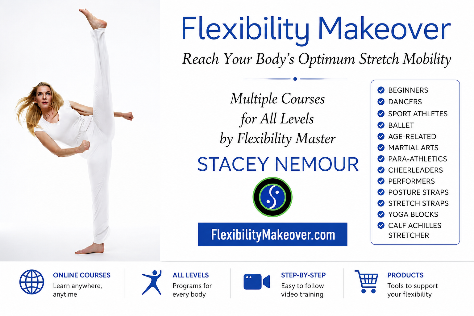 Flexibility Makeover Courses  Optimal Stretch Mobility techniques to increase flexibility