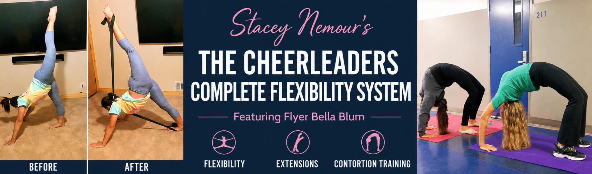 "The Cheerleaders Complete Flexibility System" course Stretching with Stacey Stretch Strap®