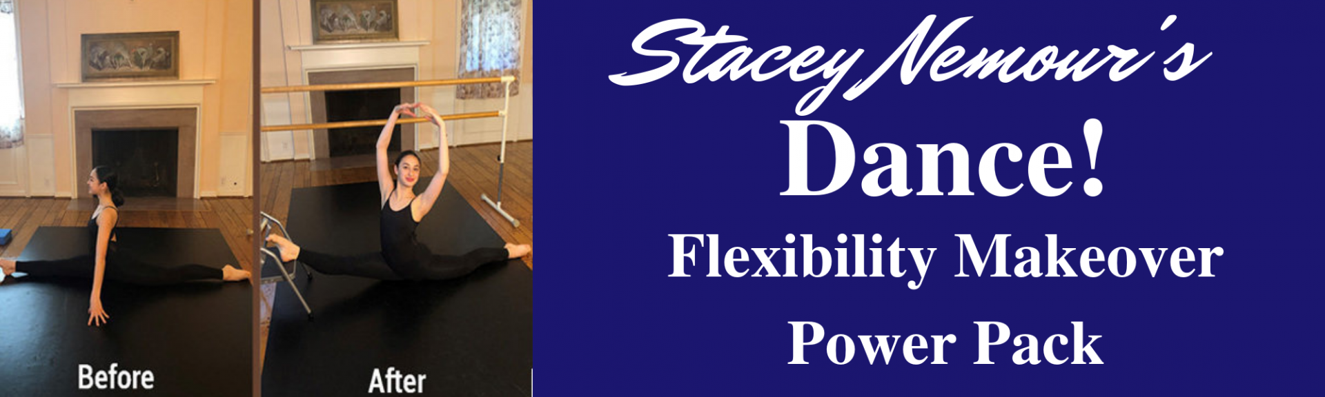 Dance! Flexibility Master Class Bundle Series. Ballet dancer achieves over splits using this program  