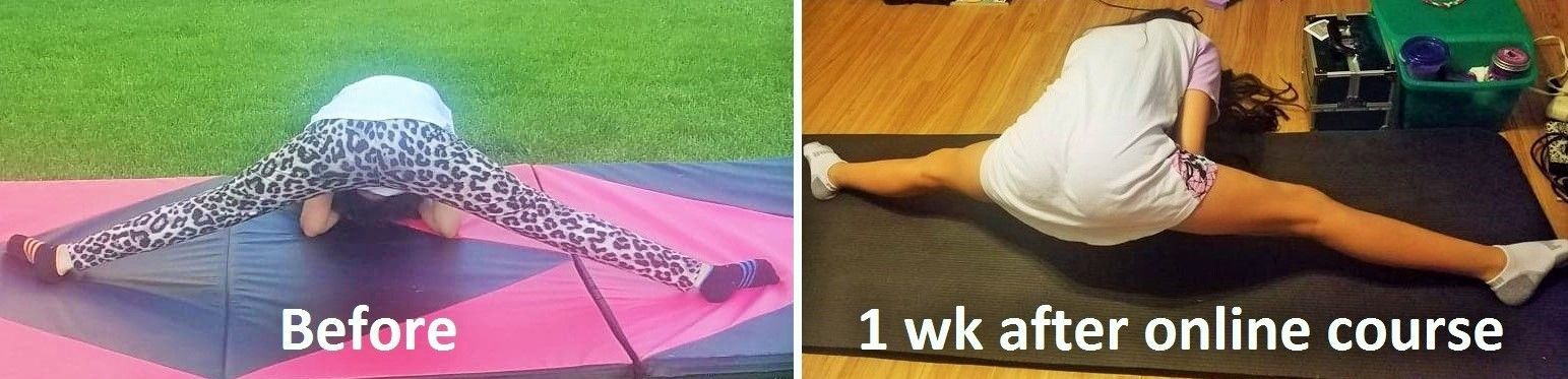 Middle splits results after doing this flexibility course