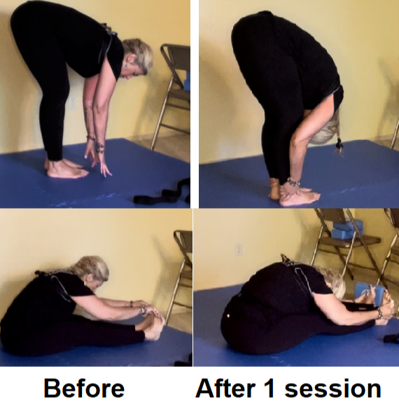 Improved flexibility in back and hamstrings
