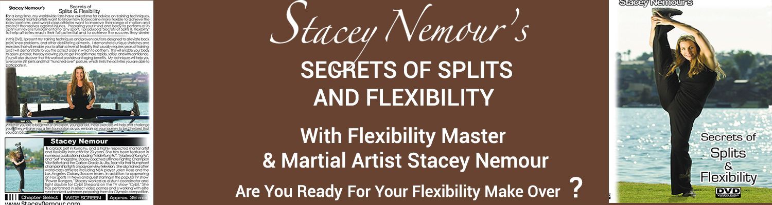 Stacey Nemour' s "Secrets of Splits & Flexibility" course dubbed in Spanish