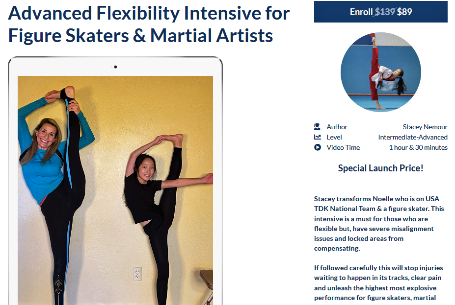 cover for "Advanced Flexibility Intensive for Figure Skaters & Martial Artists"