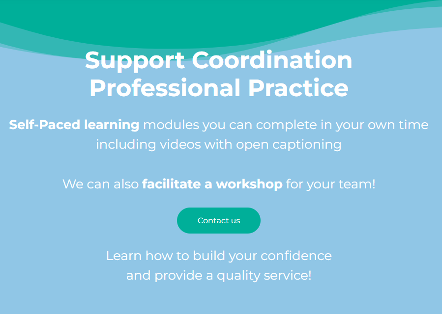 Support Coordination Professional Practice