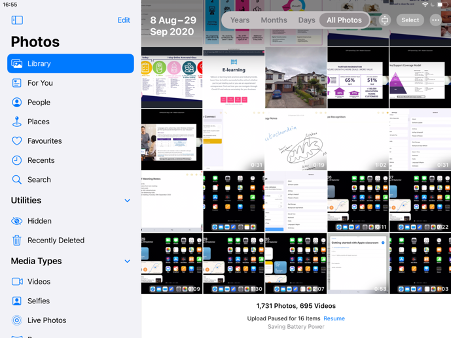 image showing photos on iPad