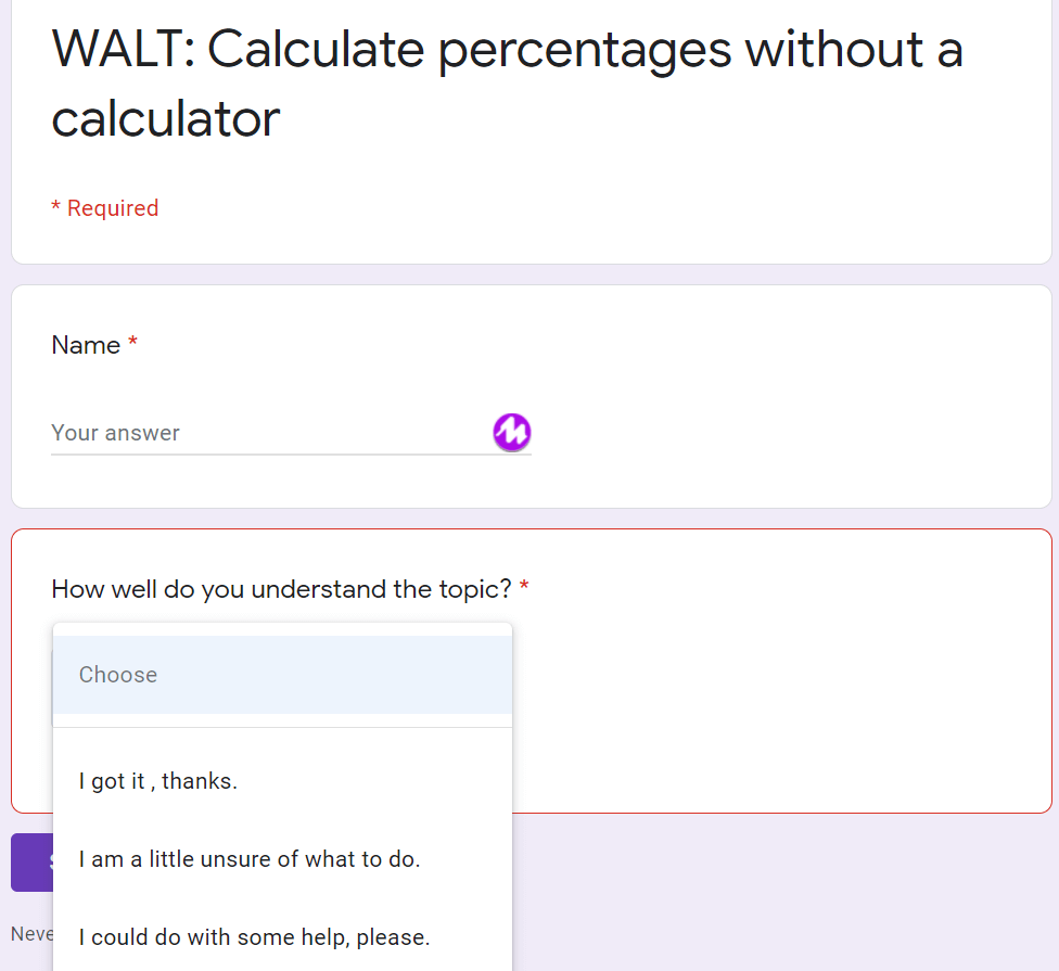 working on a maths equation in OneNote
