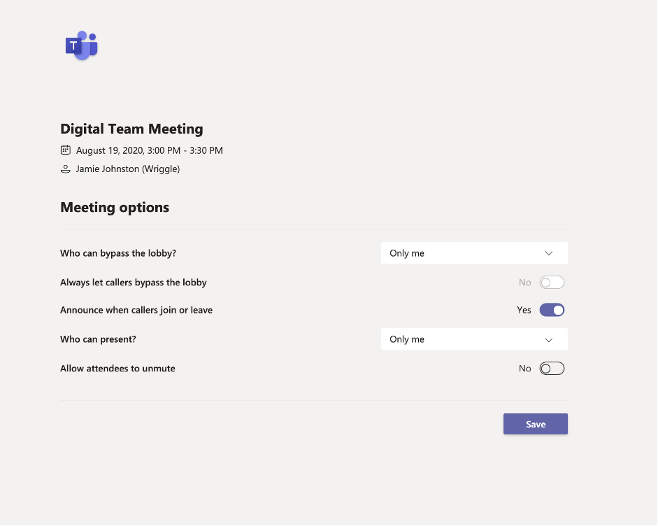 online meeting options