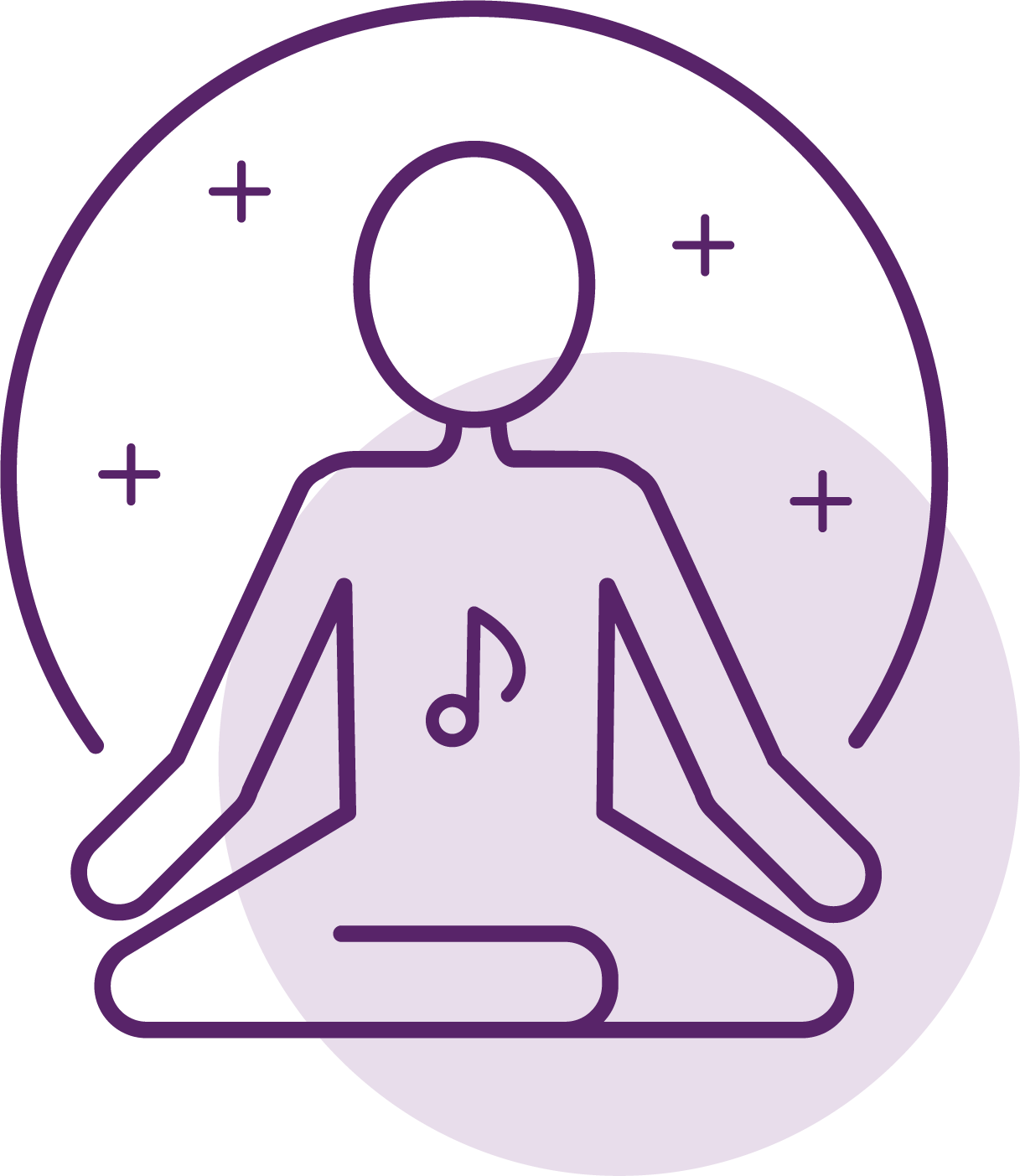 Icône d’une posture de yoga, cours bien-être pour avoir confiance en sa voix
