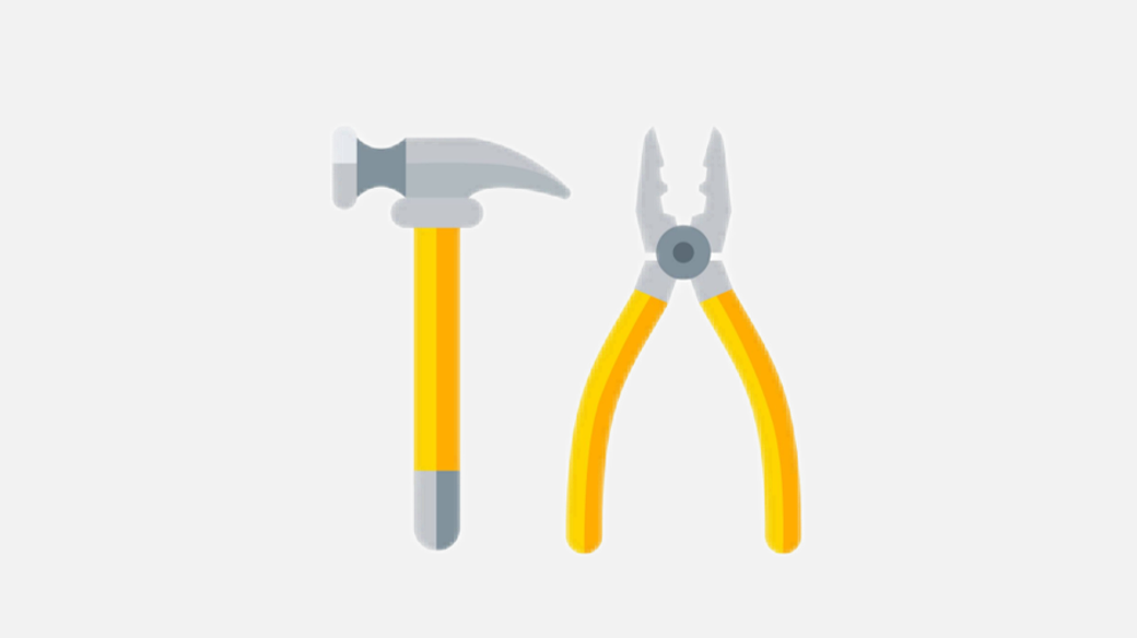 Illustrasjon av to verktøy