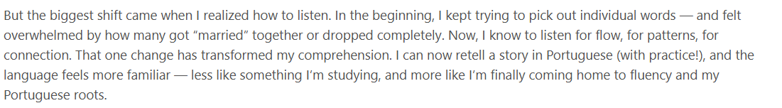 reconnecting to your Portuguese roots via the language