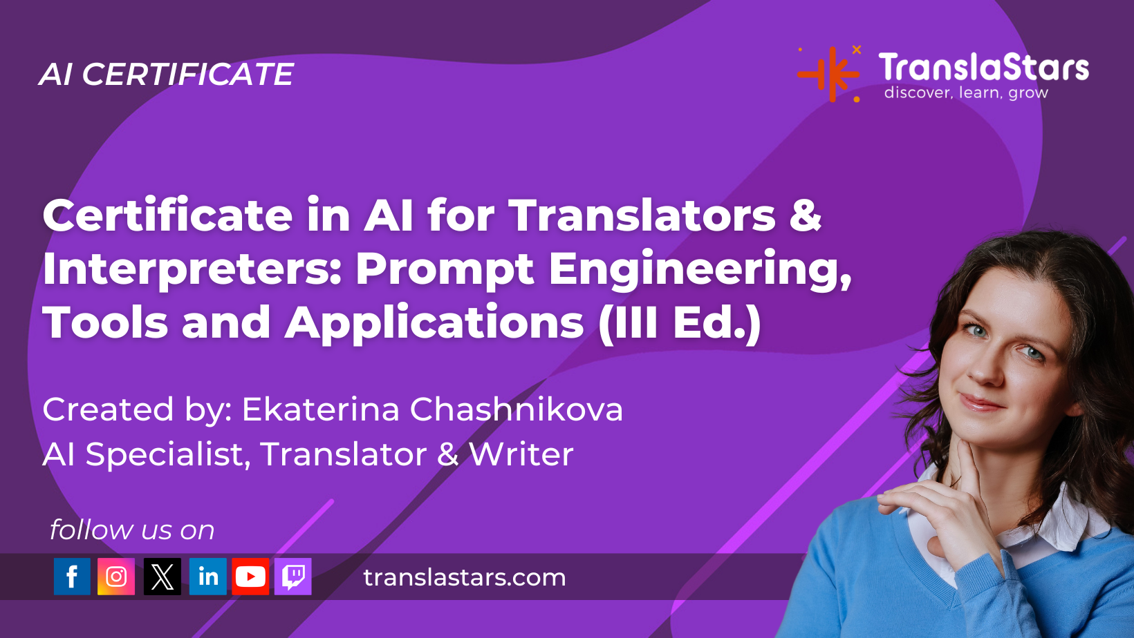 Certificate in AI for Translators and Interpreters course cover