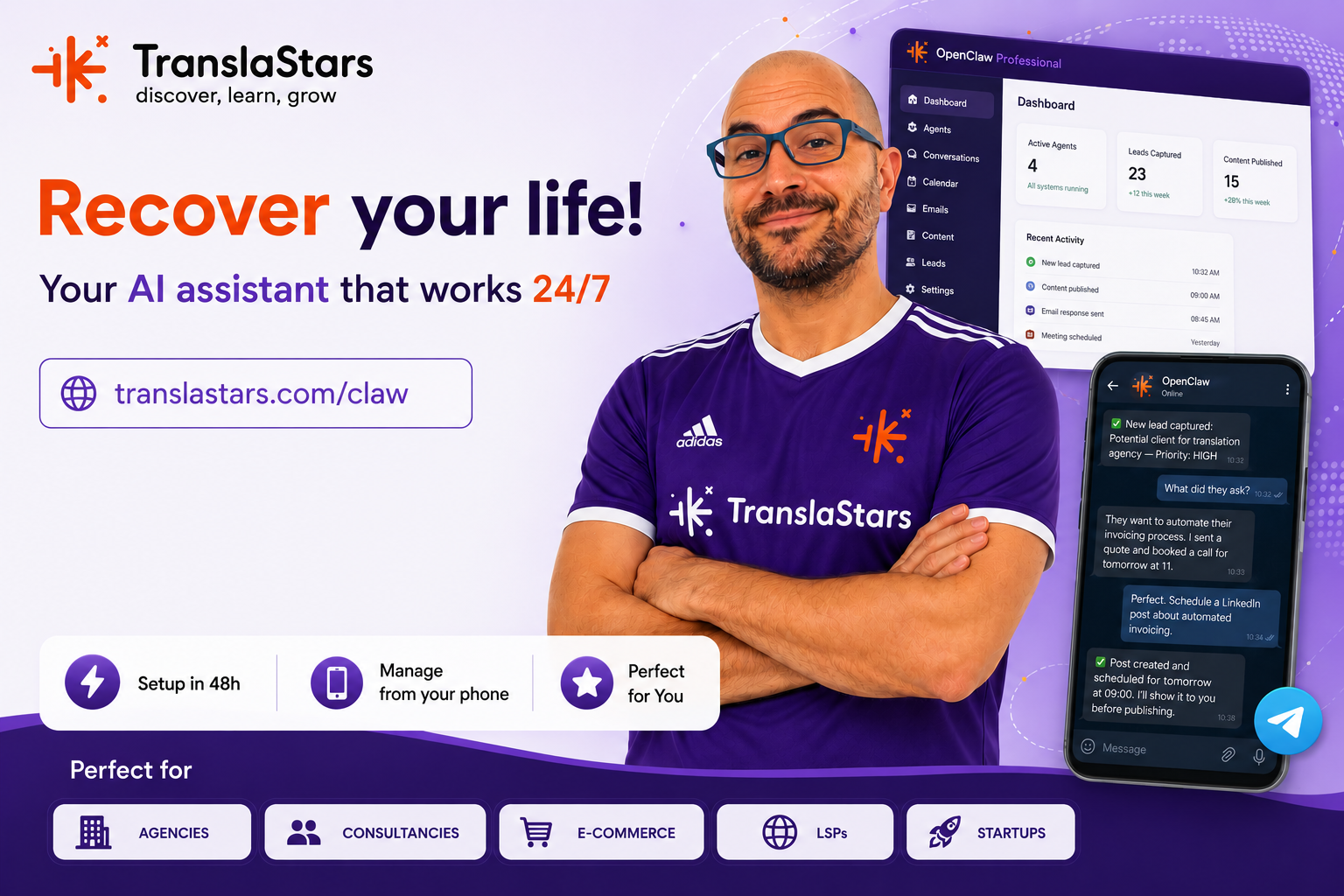 OpenClaw Course on TranslaStars - AI Assistant for Language Professionals