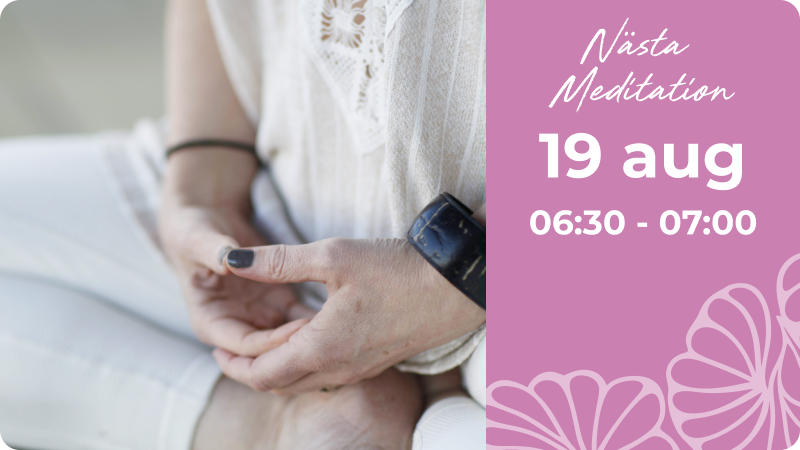 Nästa Meditation 19 augusti kl. 06:30-07:00