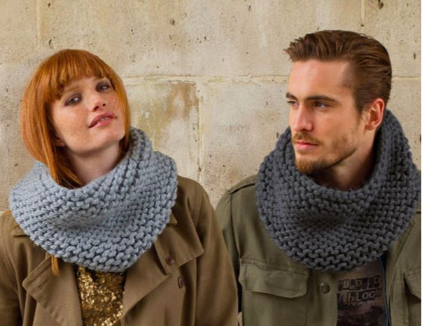 Kits de tricot pour faire un snood pour femme facilement - Marie